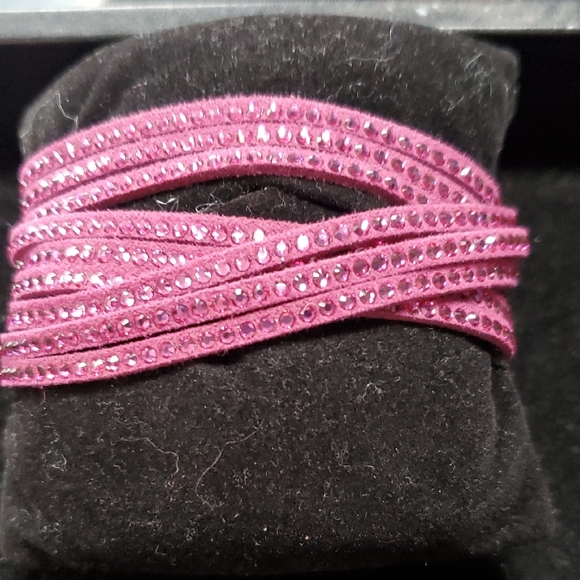 Touchstone Crystal Raspberry Multi-Row Wrap Bracelet - Picture 2 of 2